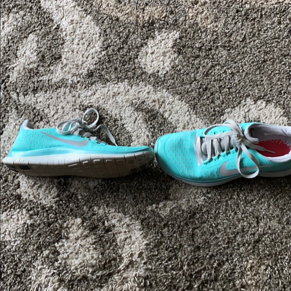 Blue Nike sneakers